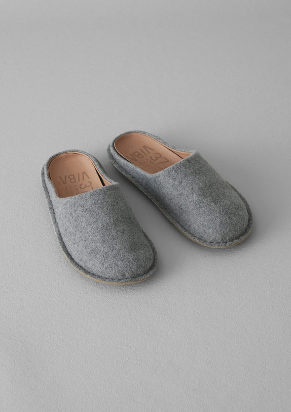 Vibae Roma Felt Slippers | Grey