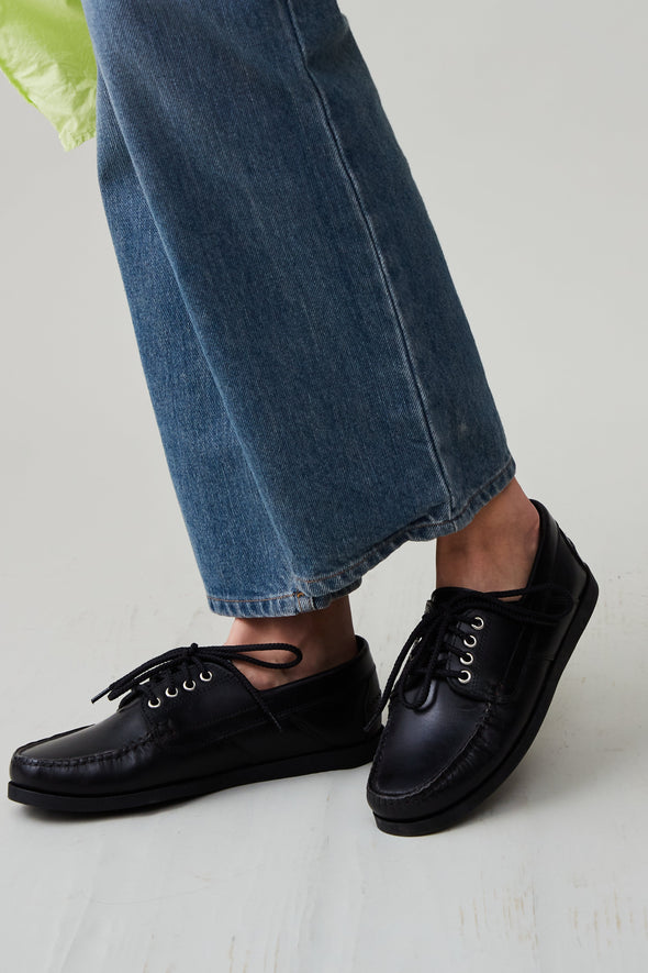 BAXTER BOAT SHOE | BLACK SADDLE LEATHER