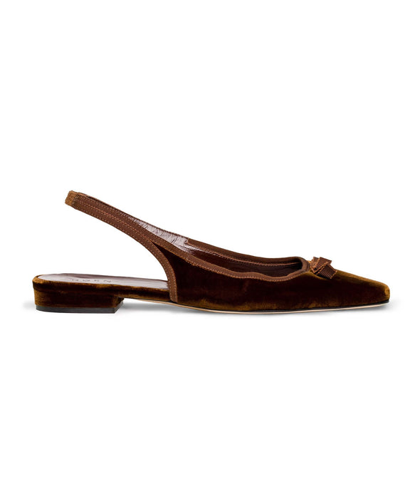 COSSIMA SLINGBACK -- HICKORY VELVET