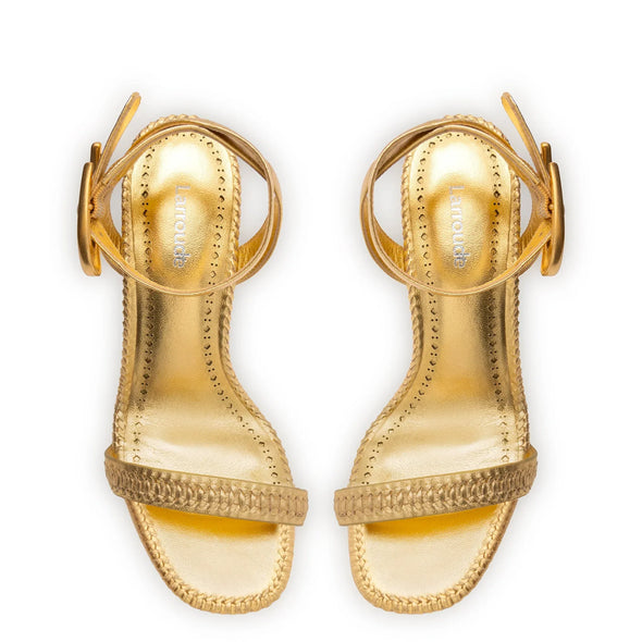 Verona Sandal In Gold Metallic Leather