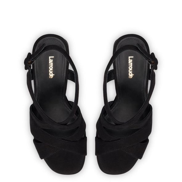 Bee Sandal In Black Suede