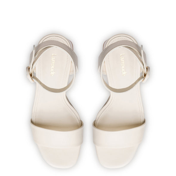 Dolly Sandal In Ivory Leather