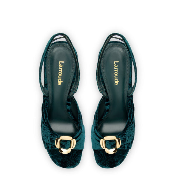 Mayfair Sandal In Jungle Velvet