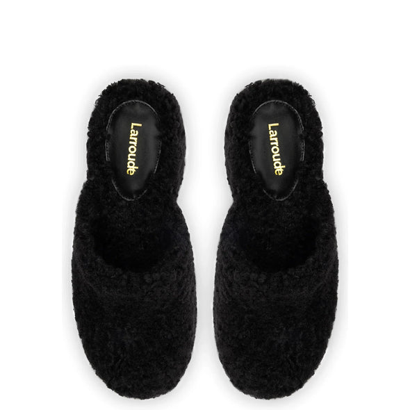 Miso Clog In Black Shearling