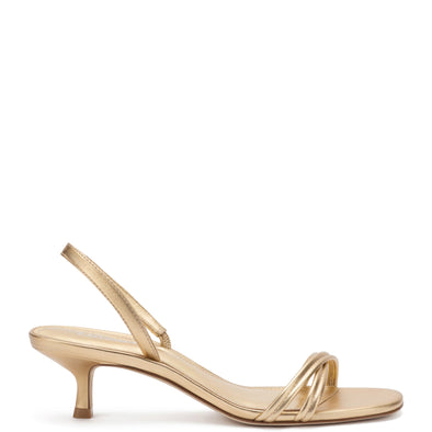 Mini Annie Sandal In Gold Metallic Leather