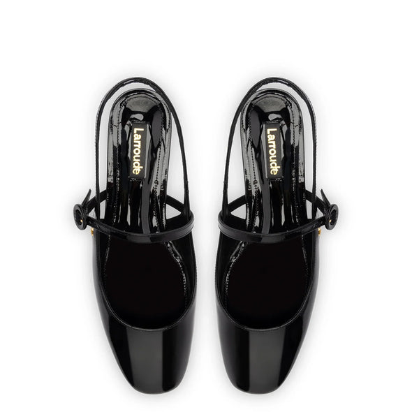 Georgina Ballet Flat In Black Patent Leather