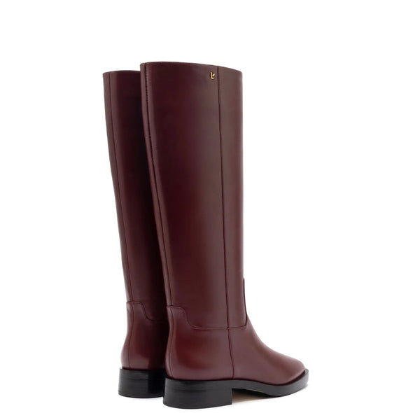 Anne Boot In Burgundy Leather