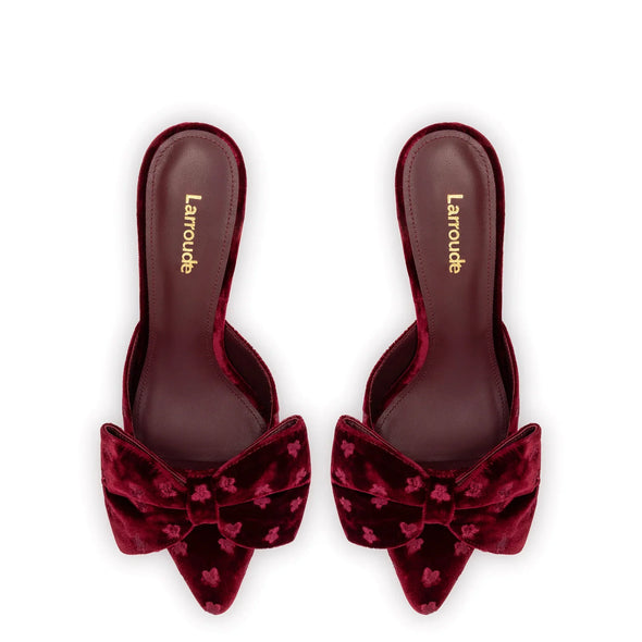 Mini Elle Pump In Wine Velvet