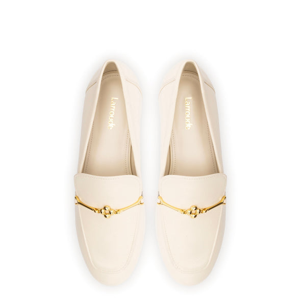 Katherine Loafer In Ivory Leather