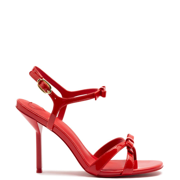 Brooks Sandal In Scarlet Patent Leather