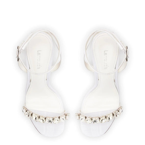 Calypso Sandal In White Fabric