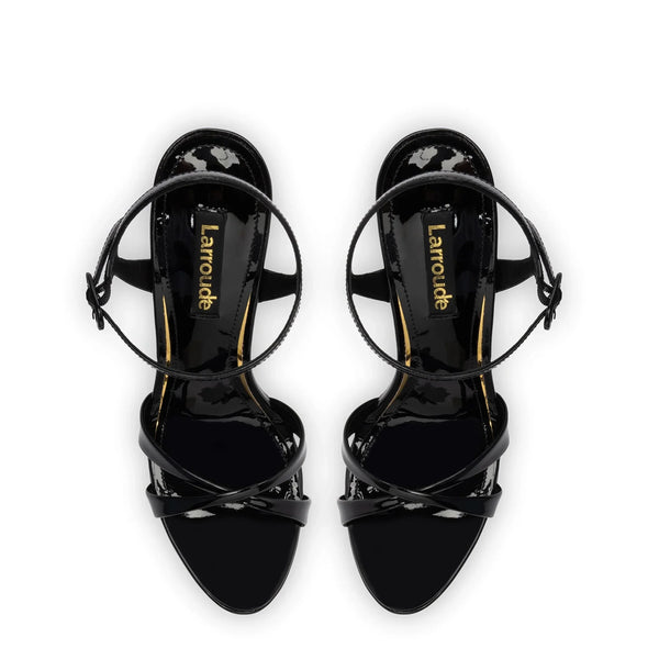 Angelina Sandal In Black Patent Leather