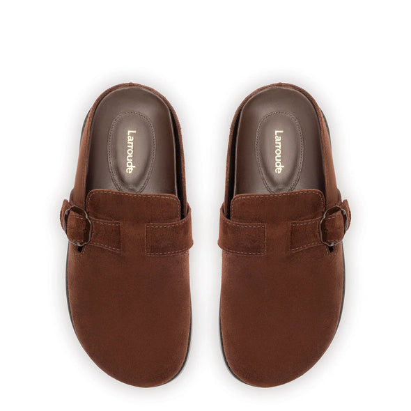 Milan Clog In Brown Suede