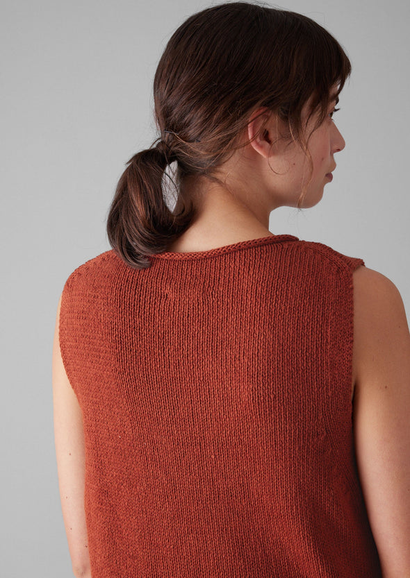 Linen Cotton Knitted Tank | Red Fig