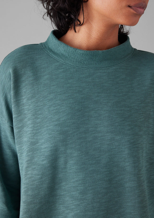 Loopback Jersey Easy Sweater | Dusty Jade