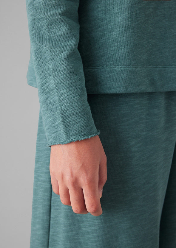 Loopback Jersey Easy Sweater | Dusty Jade