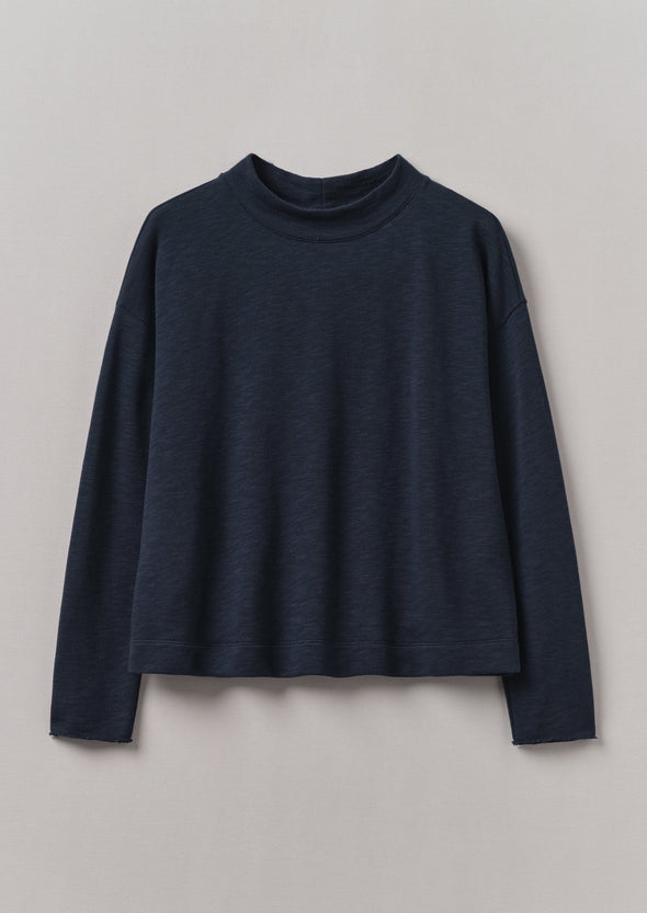 Loopback Jersey Easy Sweater | Midnight