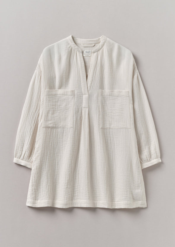 Crinkle Cotton Easy Shirt | Oat