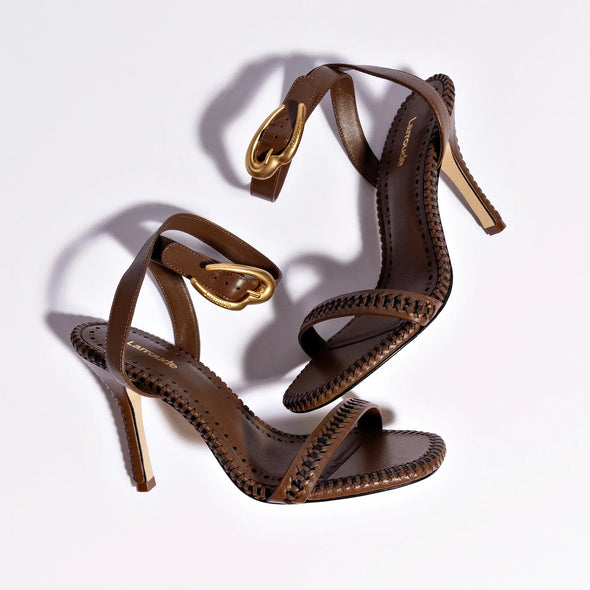 Verona Sandal In Burnt Umber Leather