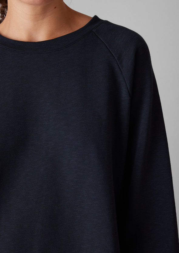 Loopback Cotton Jersey Sweater | Slate